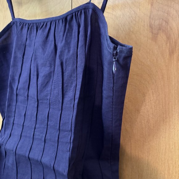 Theory Dark Purple Camisole SZ Small Lightweight Linen Fitted Adjustable Violet - Picture 2 of 6